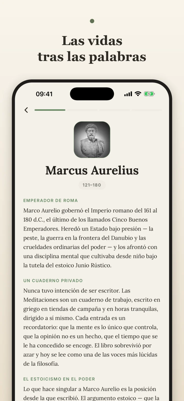 Captura de biografía en Adage